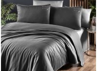 Постельное белье сатин delux First Choice - Dark Timeless Antracite (Turkey), евро
